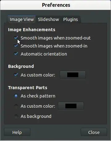 Image View tab in Preferences dialog
