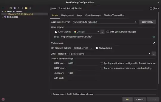 Screenshot image of IntelliJ Tomcat Local server configuration.