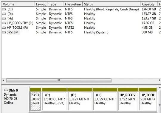 Windows Disk Management screenshot