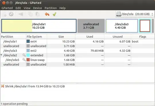 screenshot of error message