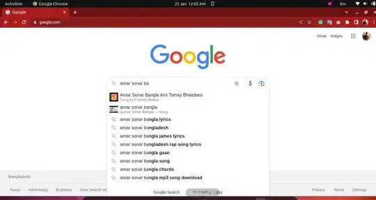 image of Chrome typing