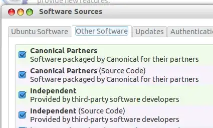 Example of one of the separate status menus