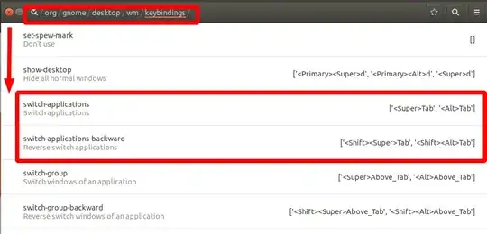 Screenshot to find keybindings