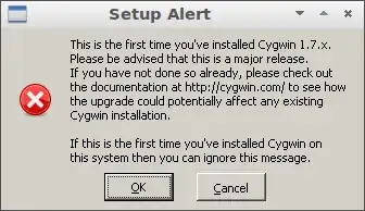 Setup Alert message about how how this is the first time you've installed this particular version of Cygwin. If you haven't used Cygwin before, this can be ignored. As it says, "If this is the first time you've installed Cygwin on this system then you can ignore this message."