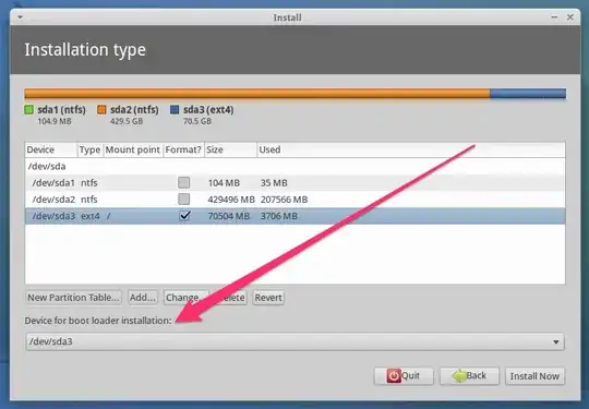 Installation Type Partition Screenshot