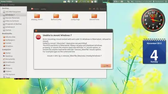 Hibernated partition message