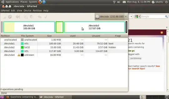 Partitions screenshot