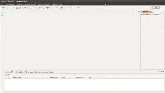 Meld shows unreadable output