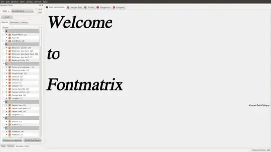 Fontmatrix screenshot