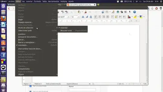 Here is the screenshot of the bug
