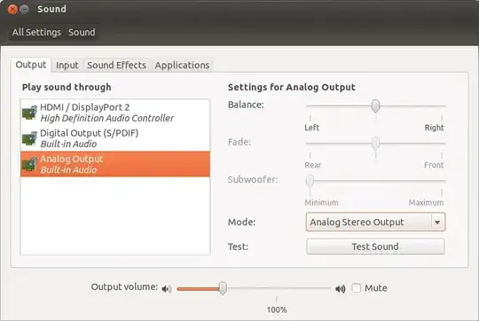 Output device showing HDMI...