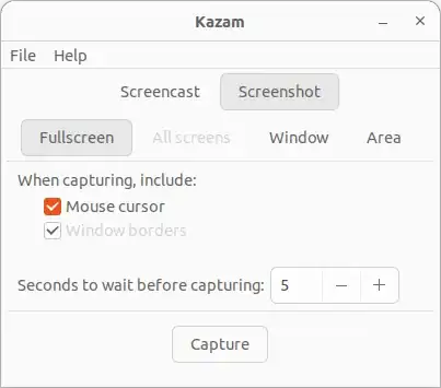 Kazam Screenshot
