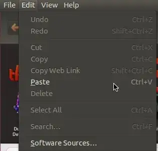 Software Center Edit Menu