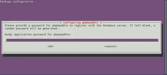 type the phpadmin password