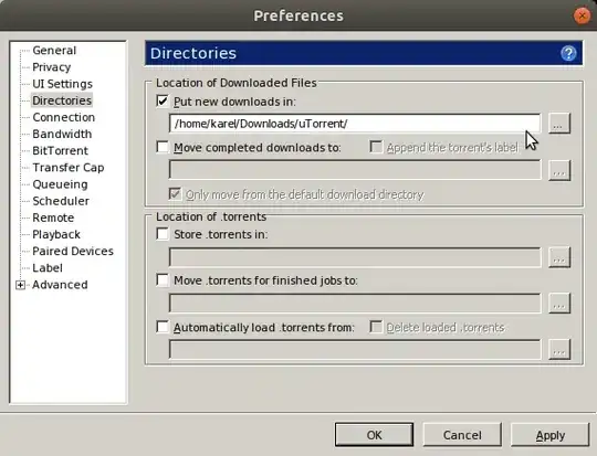 µTorrent download directory