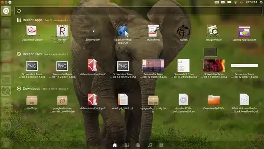 List view with three