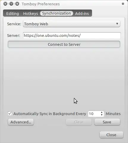 Screen for adding the network printer
