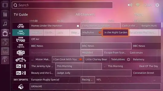 Screenshot of TV Guide lens