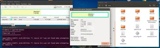 My GParted screenshot