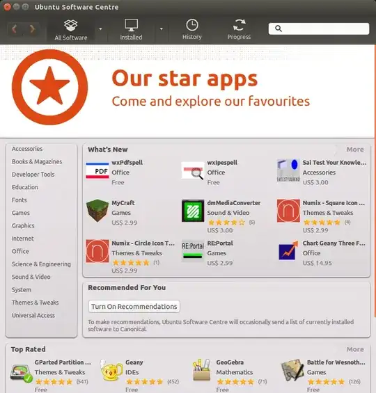 Ubuntu SW Center Start