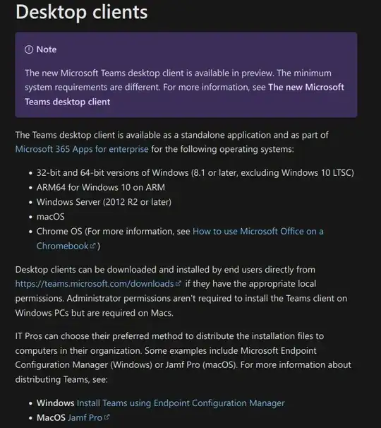 desktop clients - linux not listed
