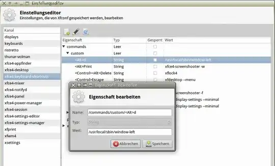 new entry for shortcut to move window into left half of the screen