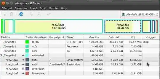 the terminal after running the command