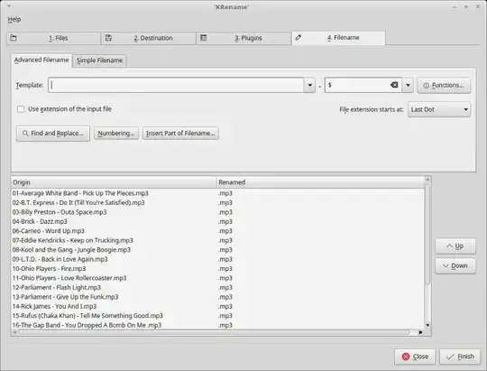 3. Image shows that the filenames have been removed, leaving the file extensions.