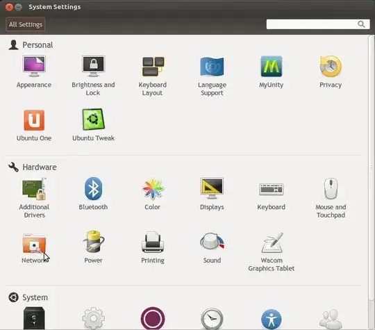 Network Settings in System Settings