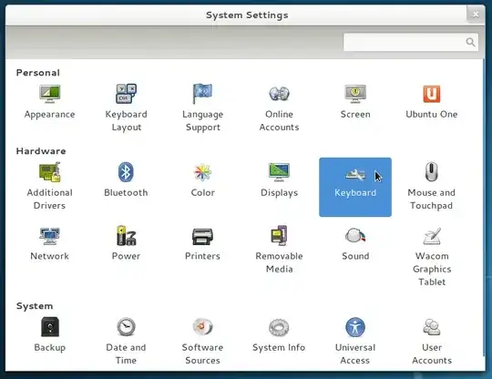 Keyboard in System Settings