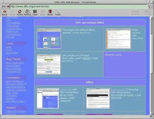 screenshot of dillo from their webpage
