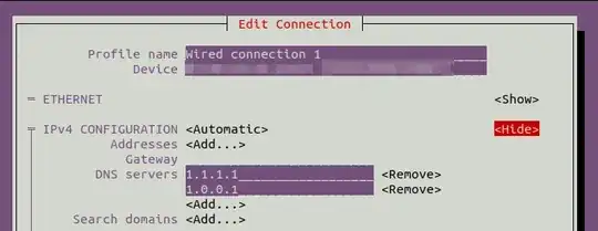 screenshot editing a connection