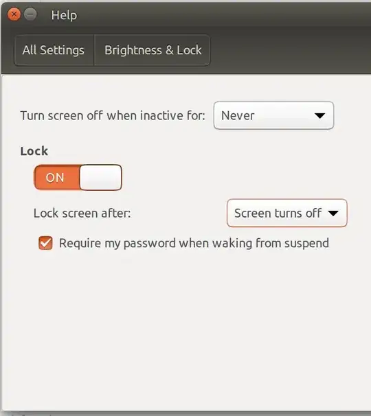 screenshot of Brightness & Lock settings