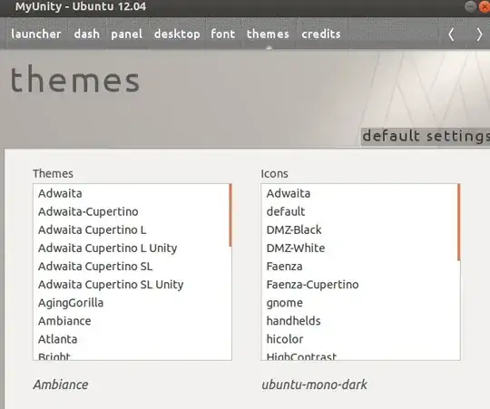 MyUnity theme panel