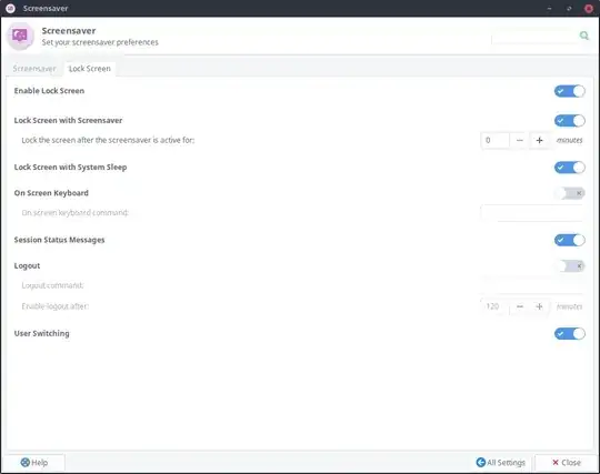 Screensaver settings]