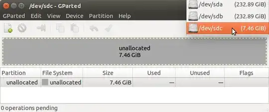 My usb drive in gparted