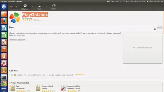 Ubuntu Software Center screenshot for installing PlayOnLinux
