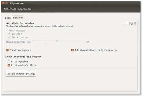 Appearance Settings (Behaviour)