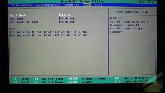 UEFI boot mode