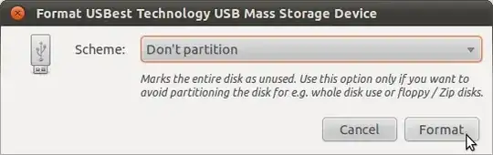Format drive window.