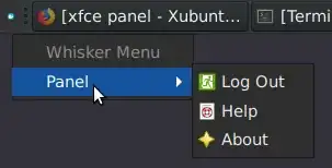 whisker menu right click