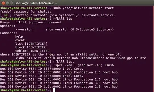screenshot of terminal