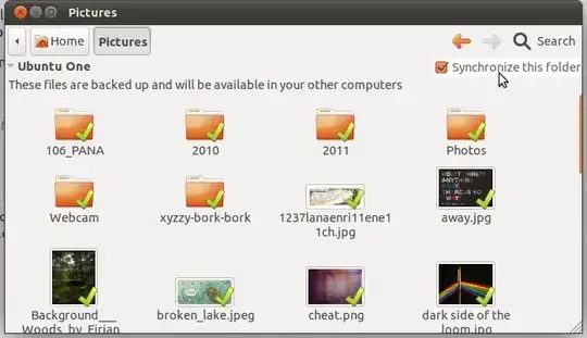 “synchronize this folder” in the nautilus ribbon