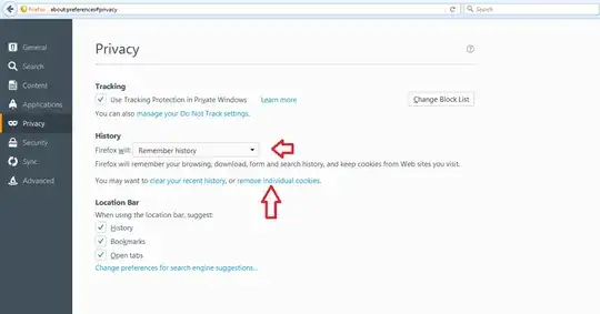Remove all cookies under "remove individual cookies"