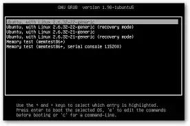 VM GParted screenshot