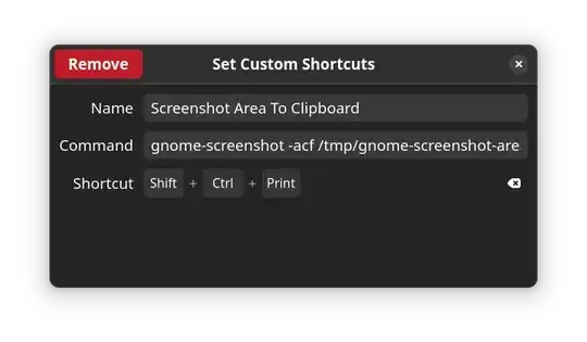 Custom Shortcut