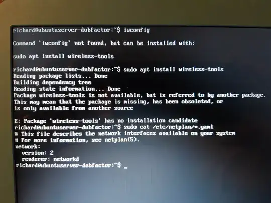 photo of attempt to install wireless-tools