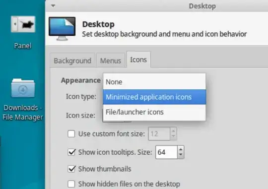 in desktop preference
