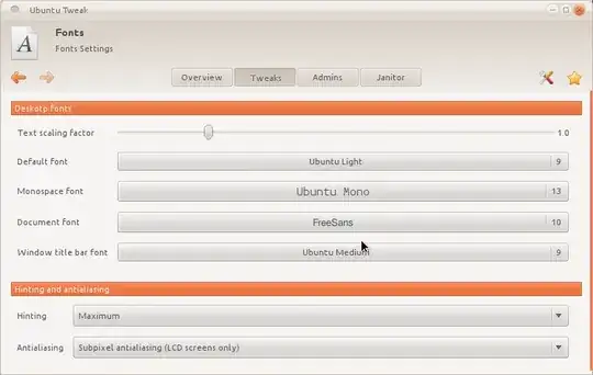 Ubuntu Tweak Font settings