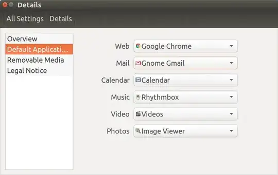 System Settings Details Default Applications